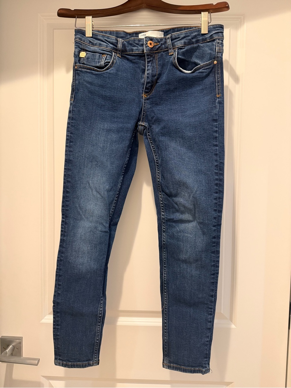 Zara Women's Dark Blue Skinny Jeans